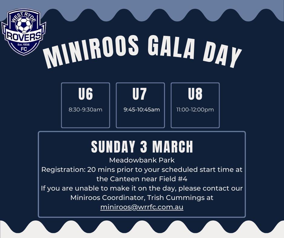 Miniroos Gala Day Flyer